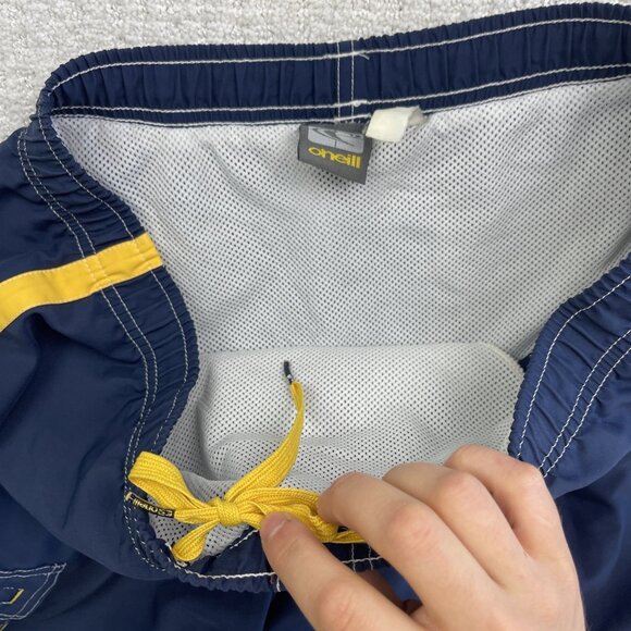 VTG Y2K Men’s O’Neil Surf Board Shorts Trunk 90s Blue / Yellow Grunge Blue Read - Picture 4 of 12